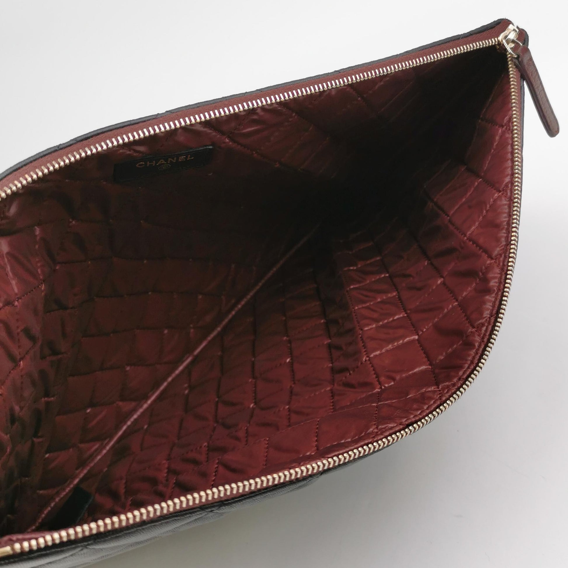 Chanel O Case Clutch Lambskin