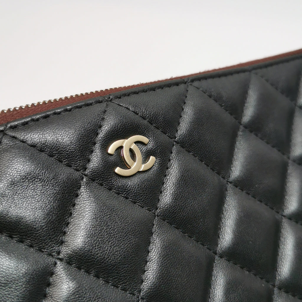 Chanel O Case Clutch Lambskin