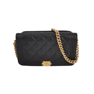 Chanel Boy Flap Phone Holder Caviar
