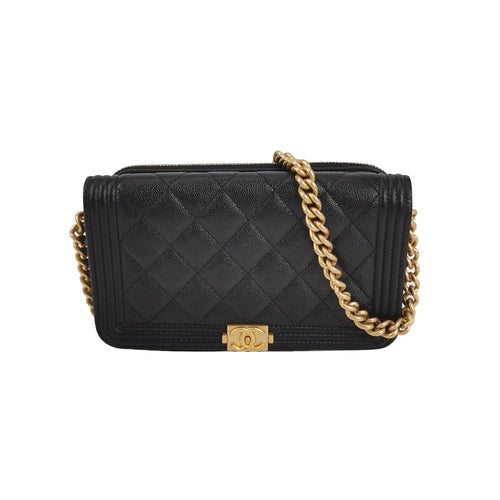 Chanel Boy Flap Phone Holder Caviar