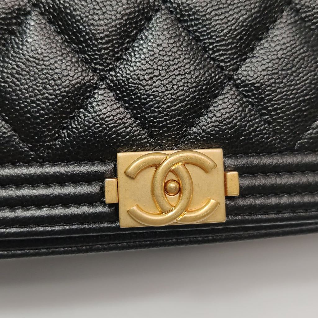 Chanel Boy Flap Phone Holder Caviar