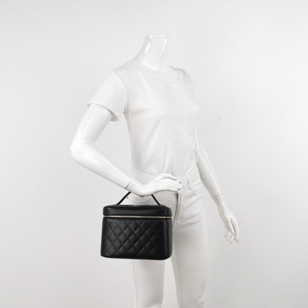Chanel Top Handle Vanity Caviar