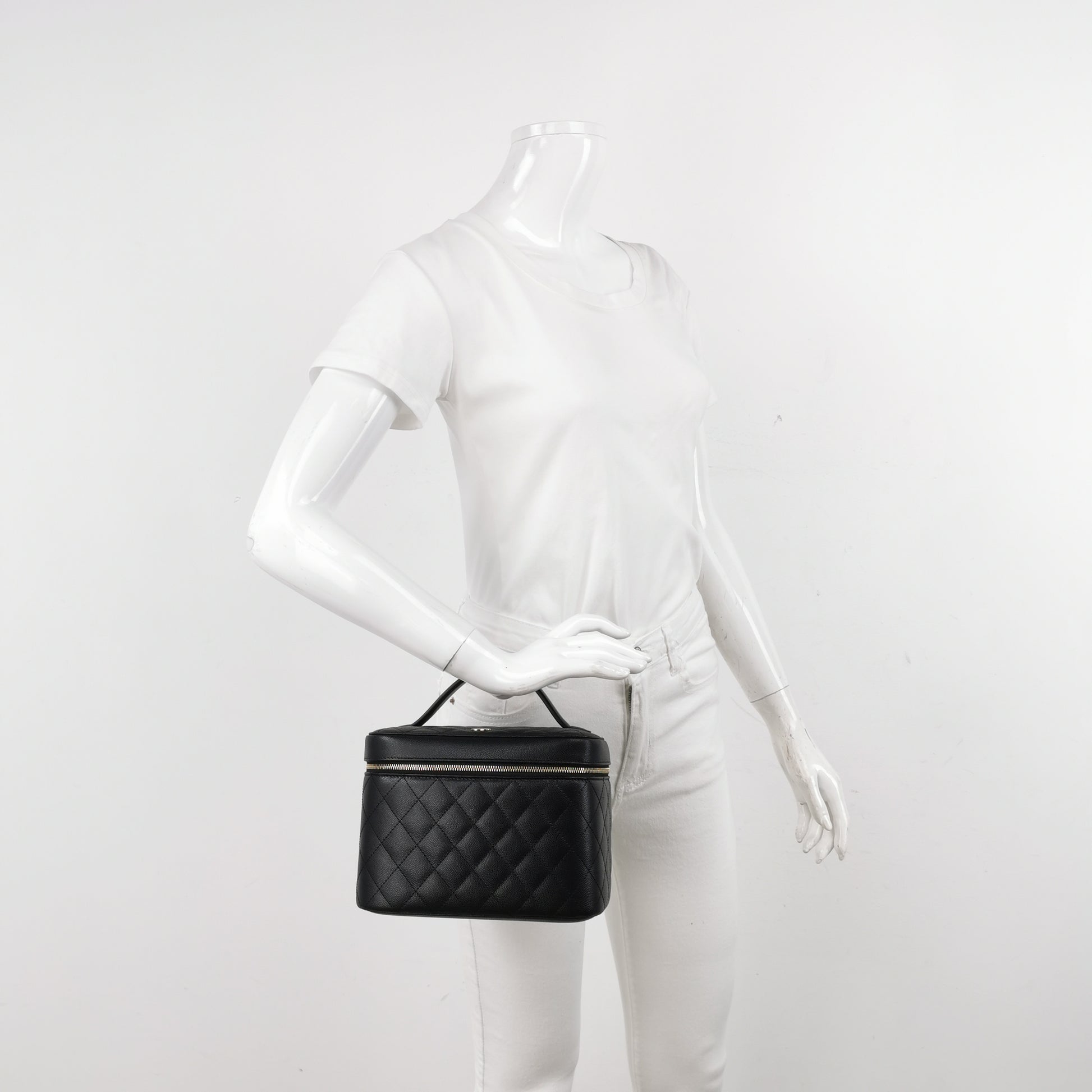 Chanel Top Handle Vanity Caviar