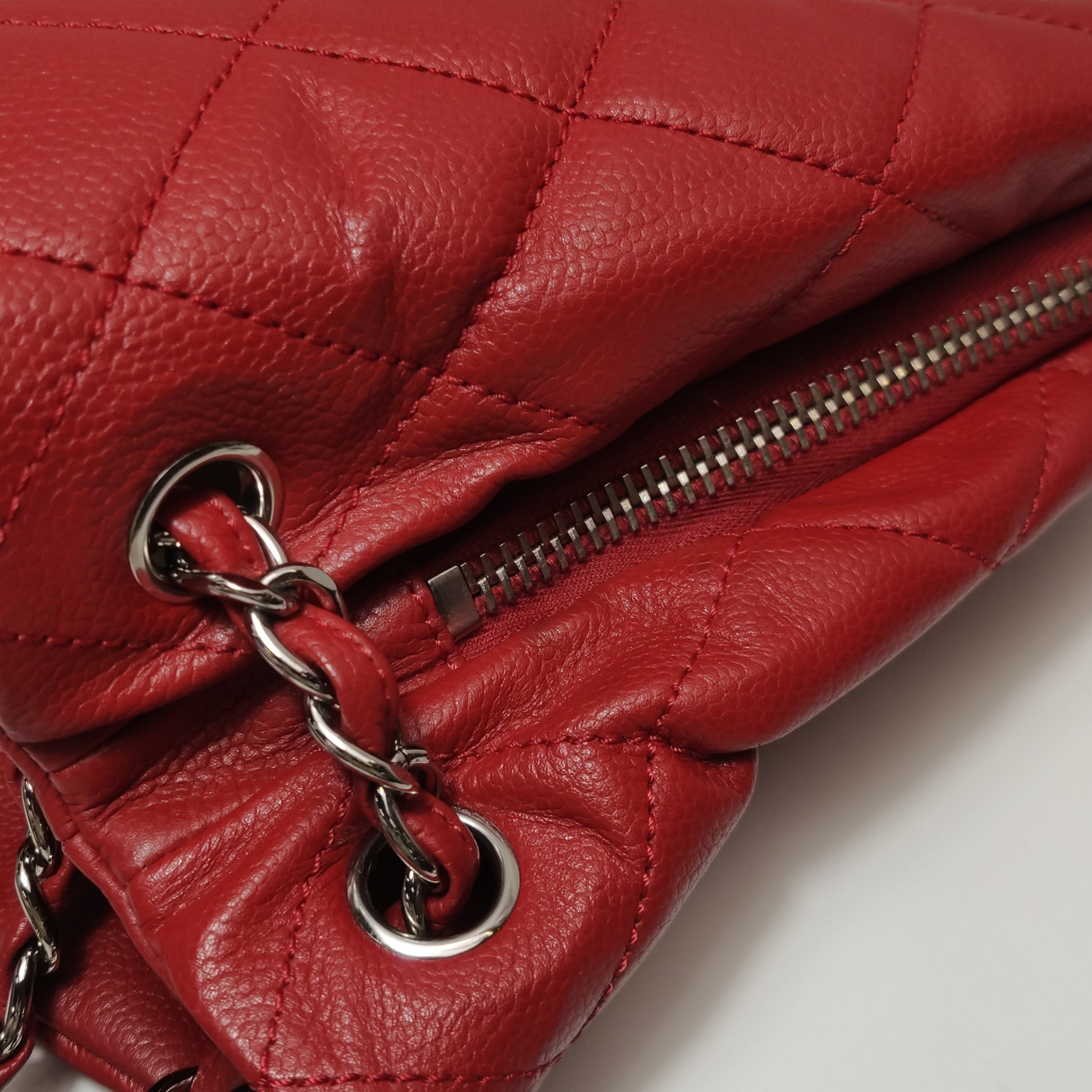 Chanel Timeless CC Expandable Zip Around Tote Red