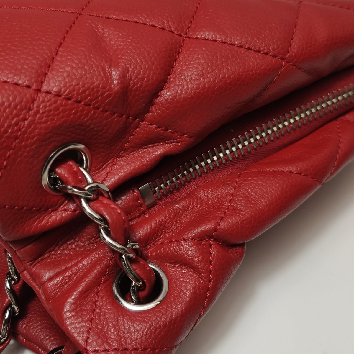 Chanel Timeless CC Expandable Zip Around Tote Red