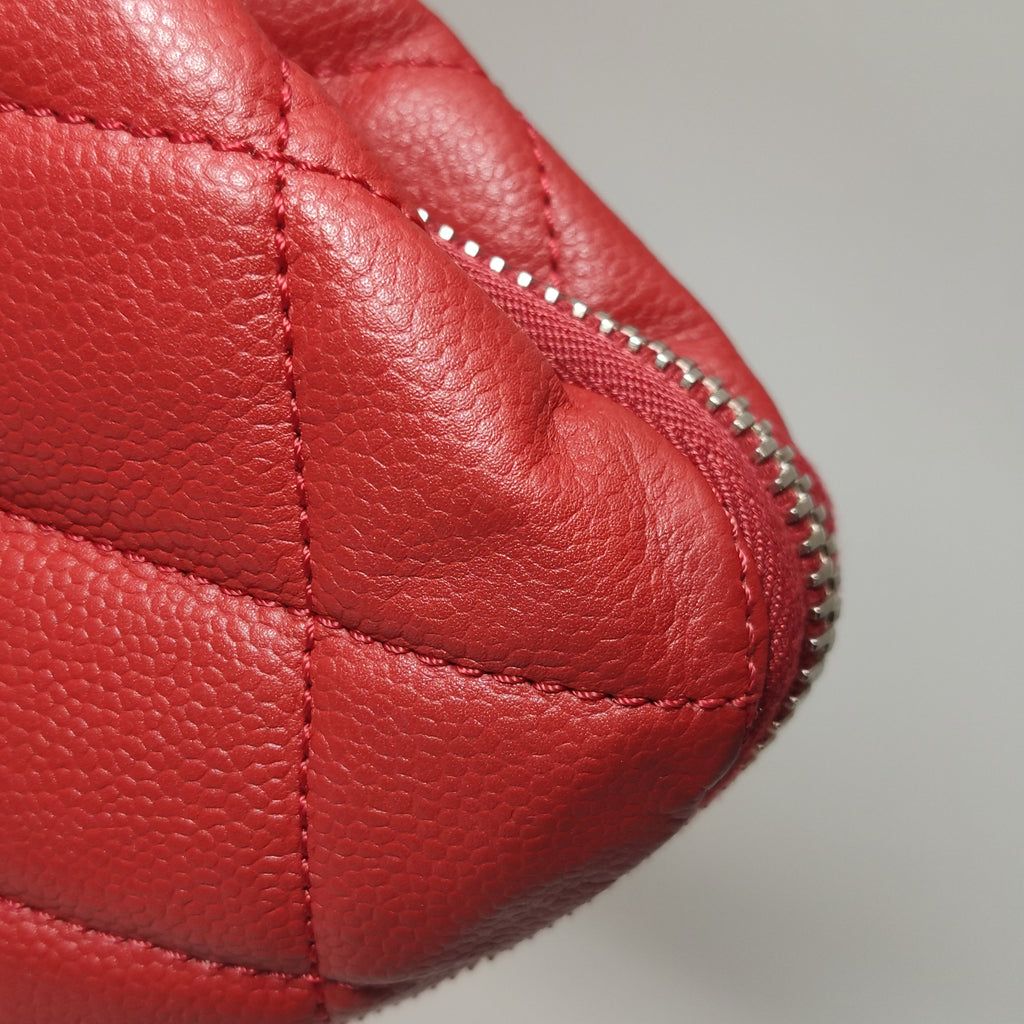 Chanel Timeless CC Expandable Zip Around Tote Red