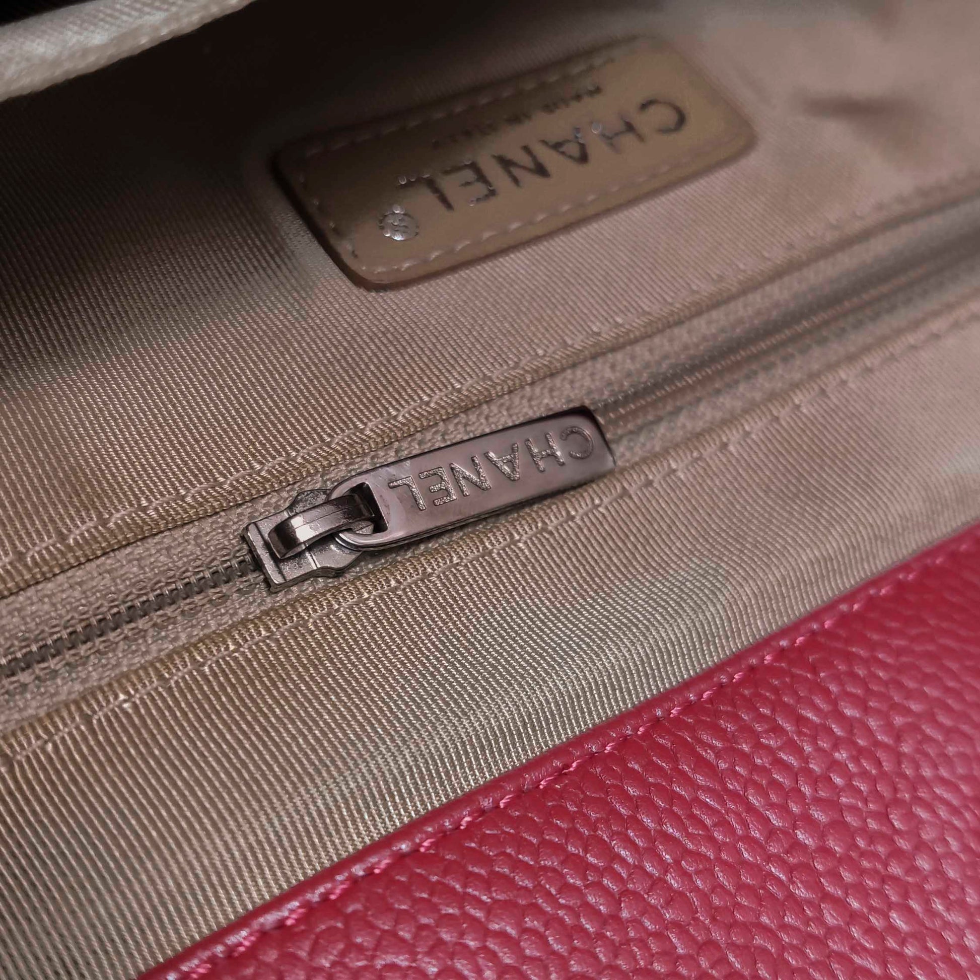 Chanel Timeless CC Expandable Zip Around Tote Red