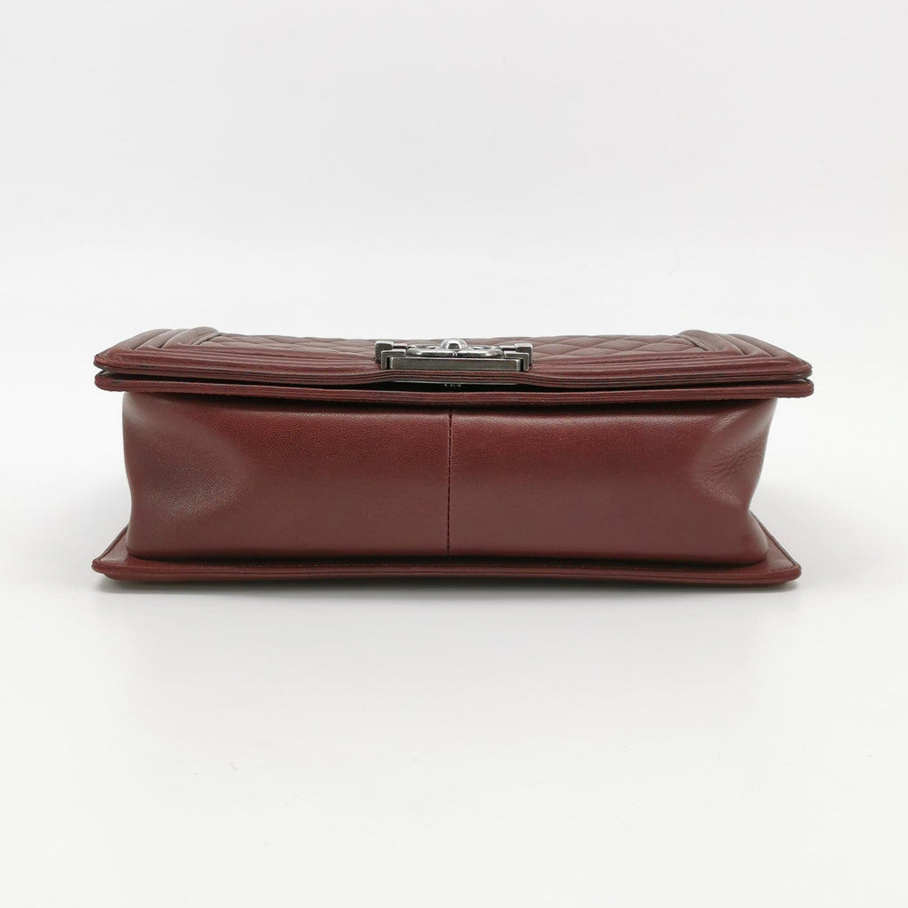 Chanel Boy Bag Medium Burgundy RHW