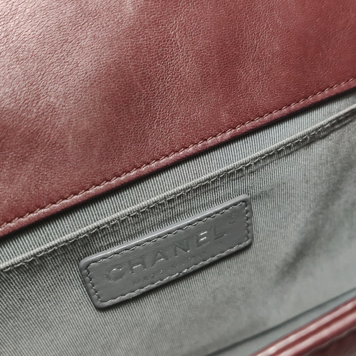 Chanel Boy Bag Medium Burgundy RHW