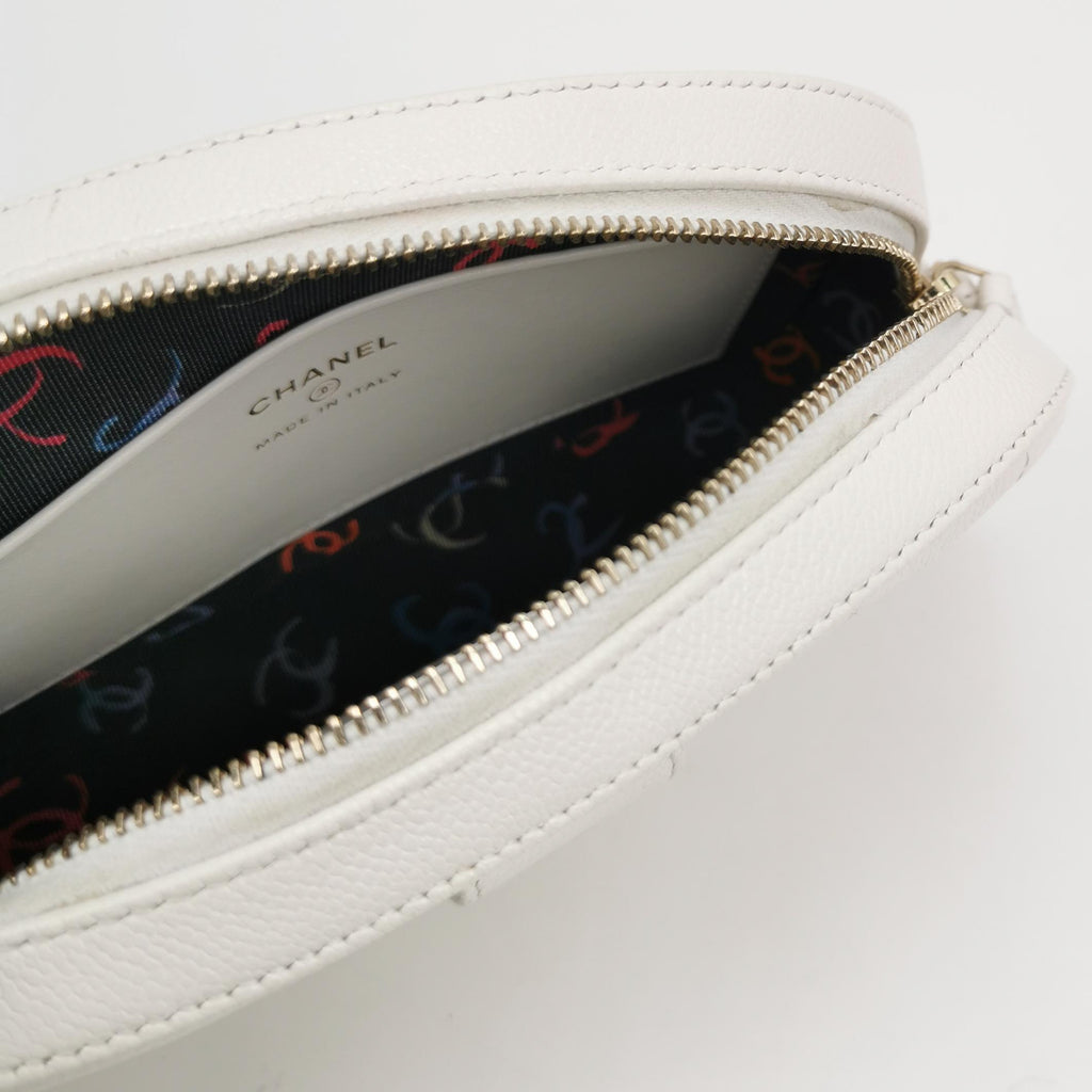 Chanel Slip Pocket Camera Case Mini Quilted Caviar