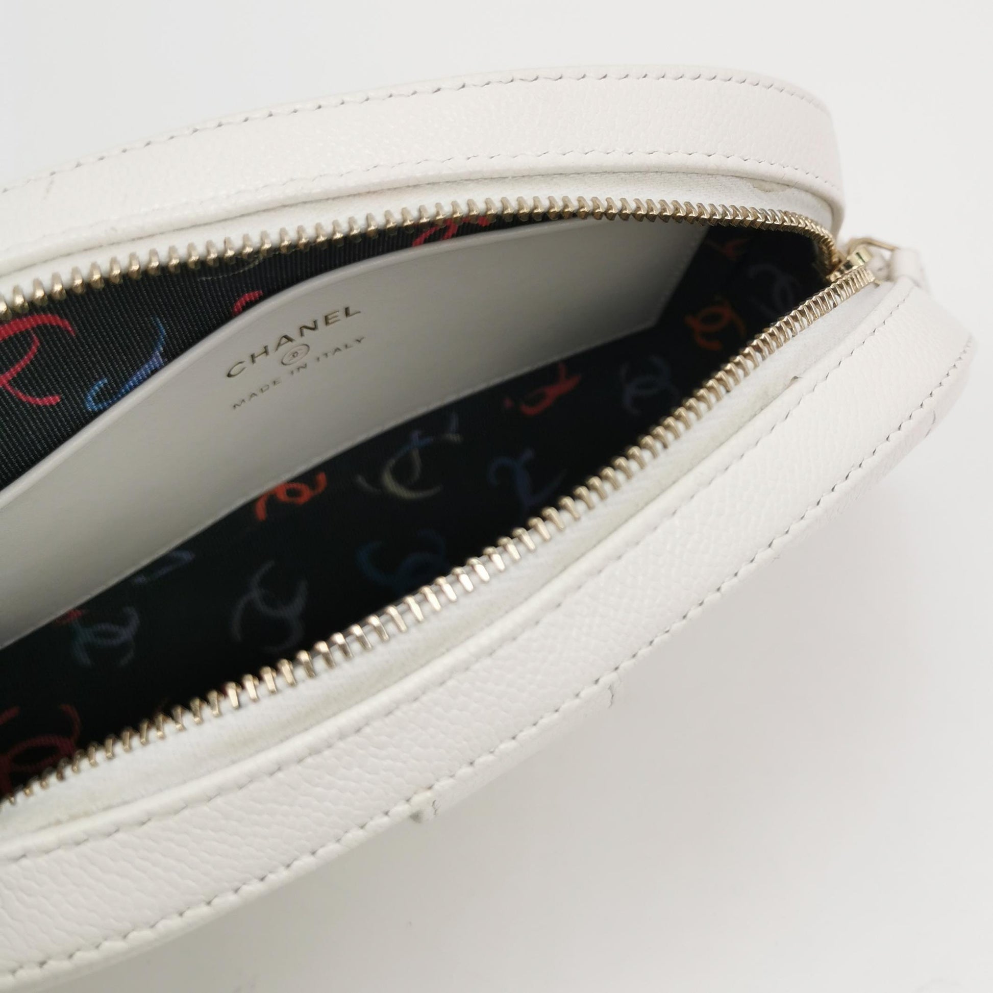 Chanel Slip Pocket Camera Case Mini Quilted Caviar