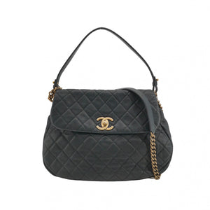Chanel Country Chic Flap Messenger Bag Caviar Black
