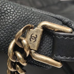 Chanel Country Chic Flap Messenger Bag Caviar Black