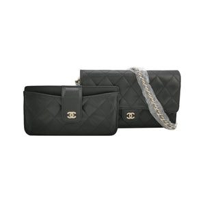 Chanel Wallet on Chain With Phone Case Caviar