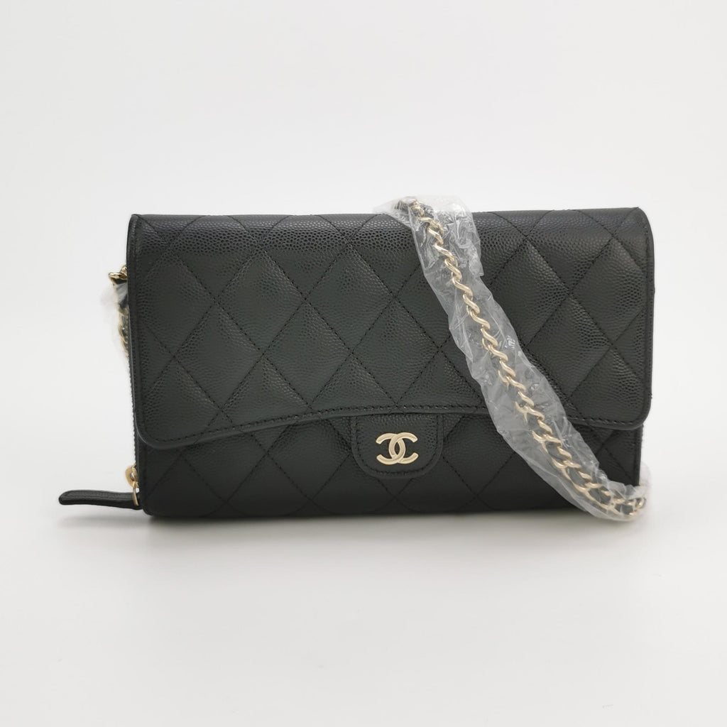 Chanel Wallet on Chain With Phone Case Caviar