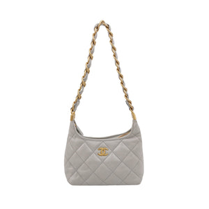 Chanel Quilted Lambskin CC Links Hobo