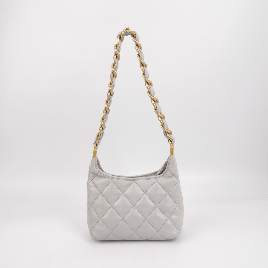 Chanel Quilted Lambskin CC Links Hobo