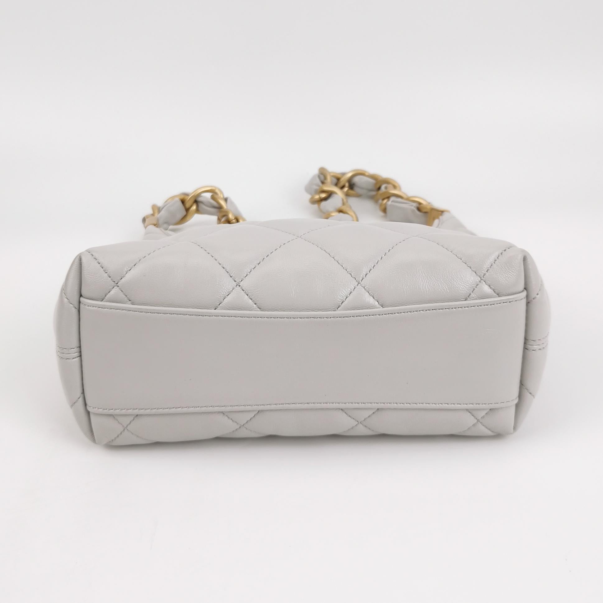 Chanel Quilted Lambskin CC Links Hobo