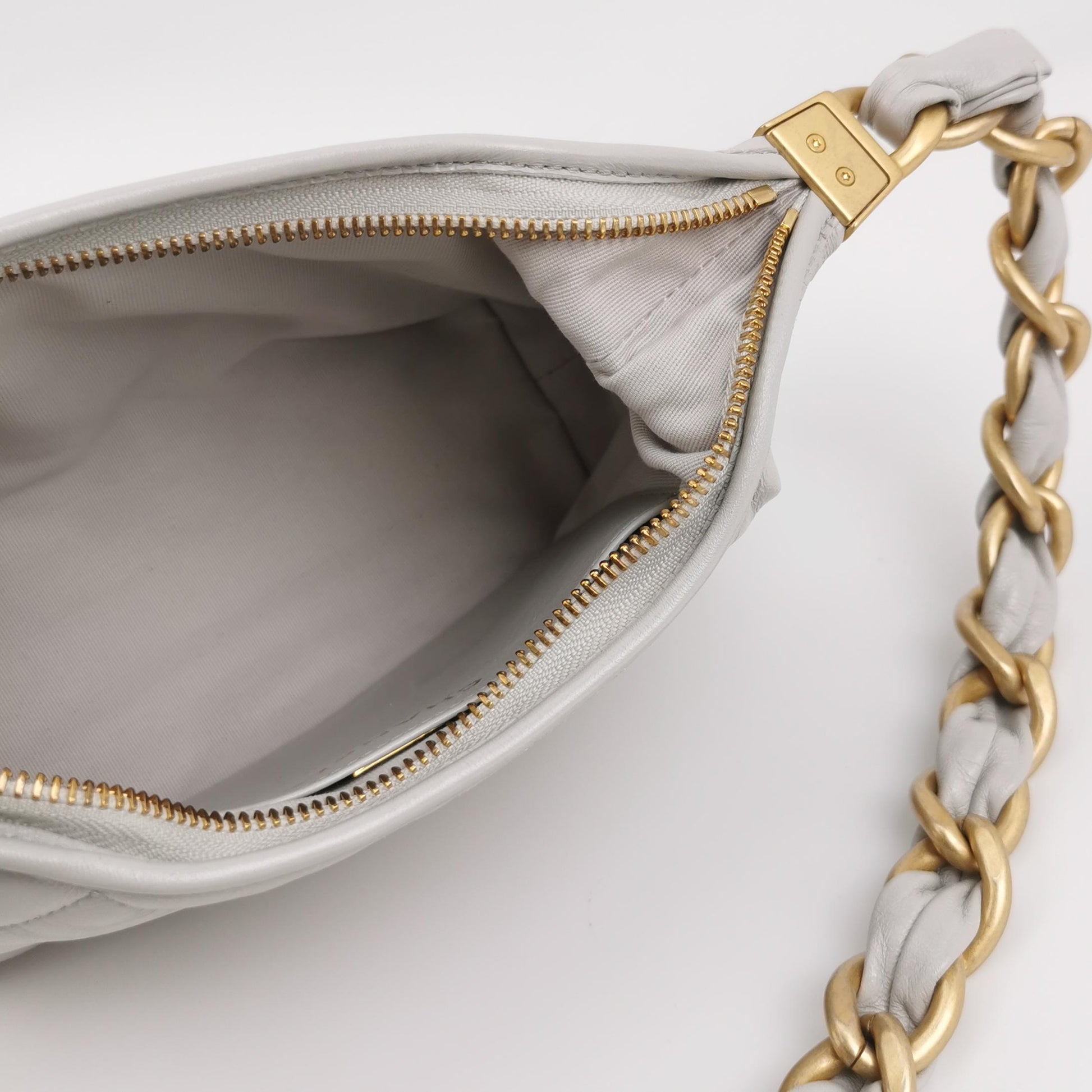 Chanel Quilted Lambskin CC Links Hobo