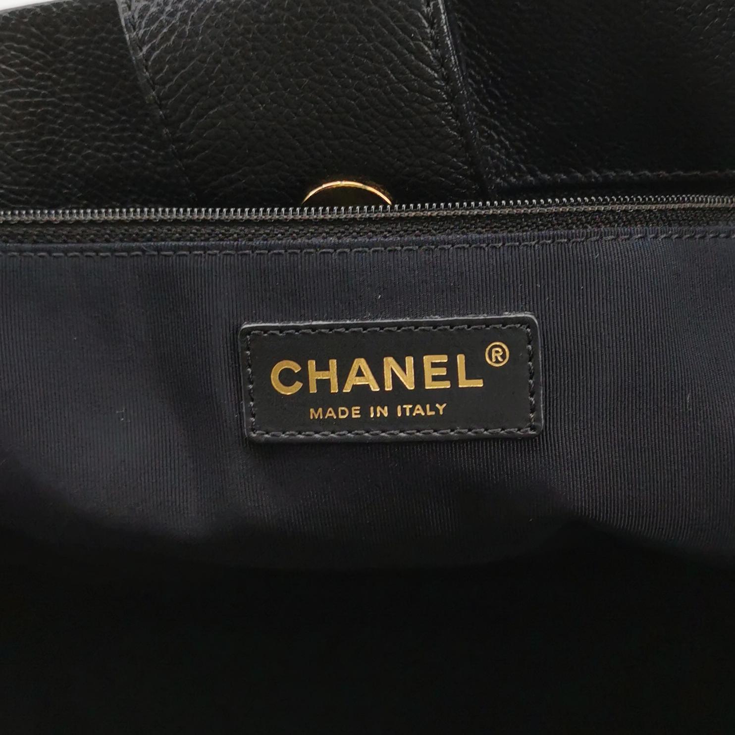 Chanel Cerf Tote Caviar Black GHW