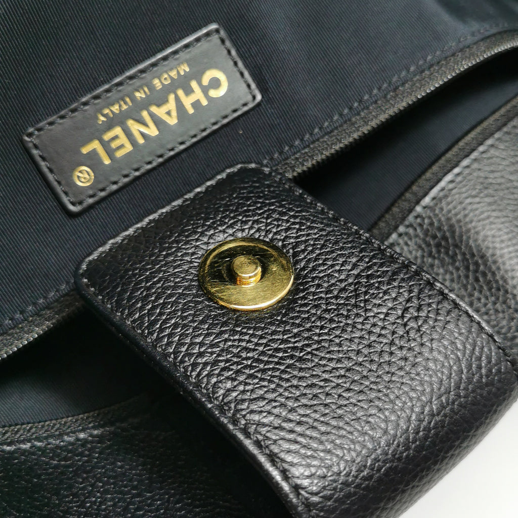 Chanel Cerf Tote Caviar Black GHW