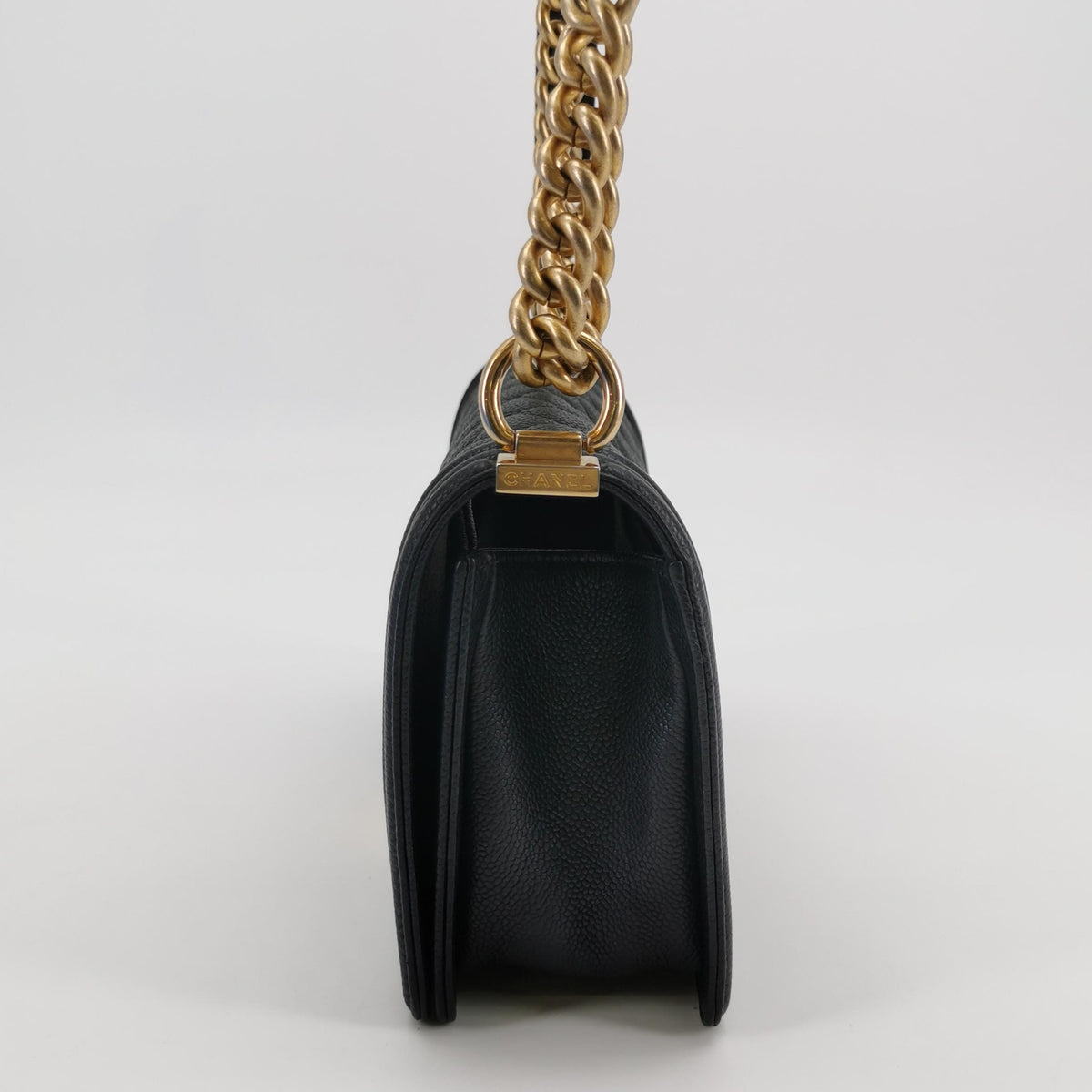 Chanel Boy Old Medium Caviar GHW