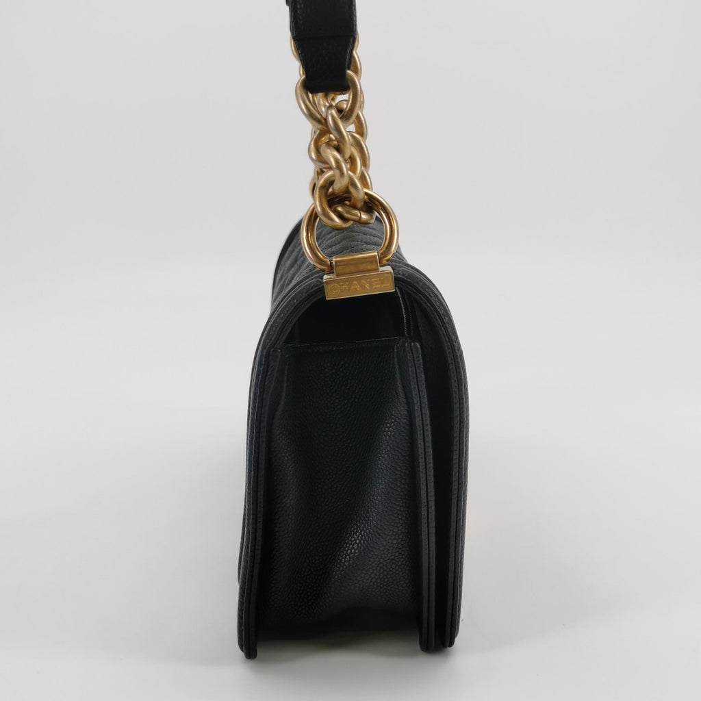 Chanel Boy Old Medium Caviar GHW