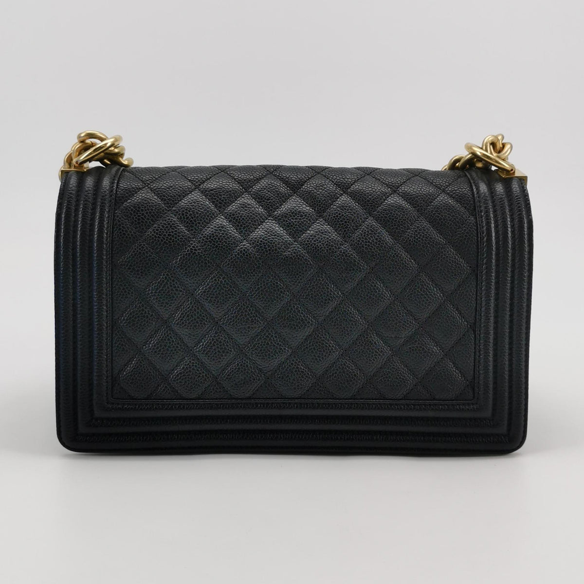 Chanel Boy Old Medium Caviar GHW