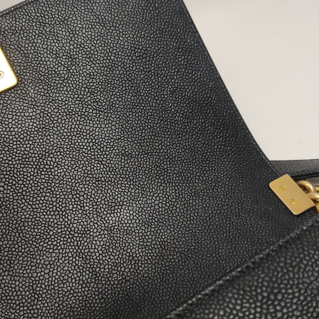 Chanel Boy Old Medium Caviar GHW