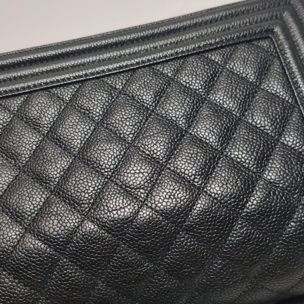 Chanel Boy Old Medium Caviar GHW