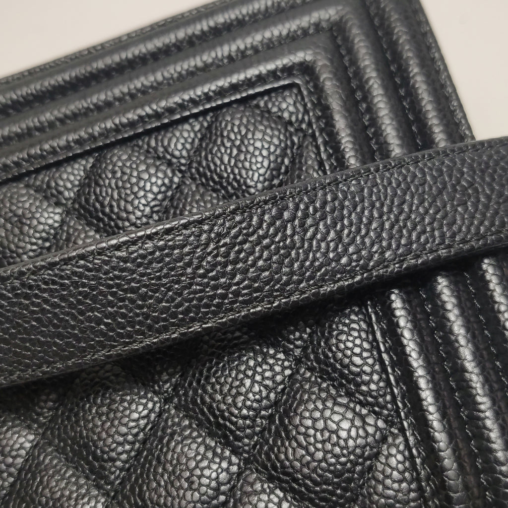 Chanel Boy Old Medium Caviar GHW