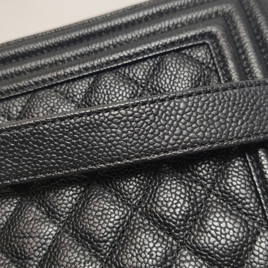 Chanel Boy Old Medium Caviar GHW