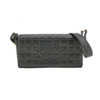 Chanel Chocolate Bar Shoulder Bag Lambskin Black