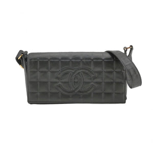 Chanel Chocolate Bar Shoulder Bag Lambskin Black