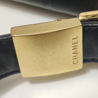 Chanel Chocolate Bar Shoulder Bag Lambskin Black