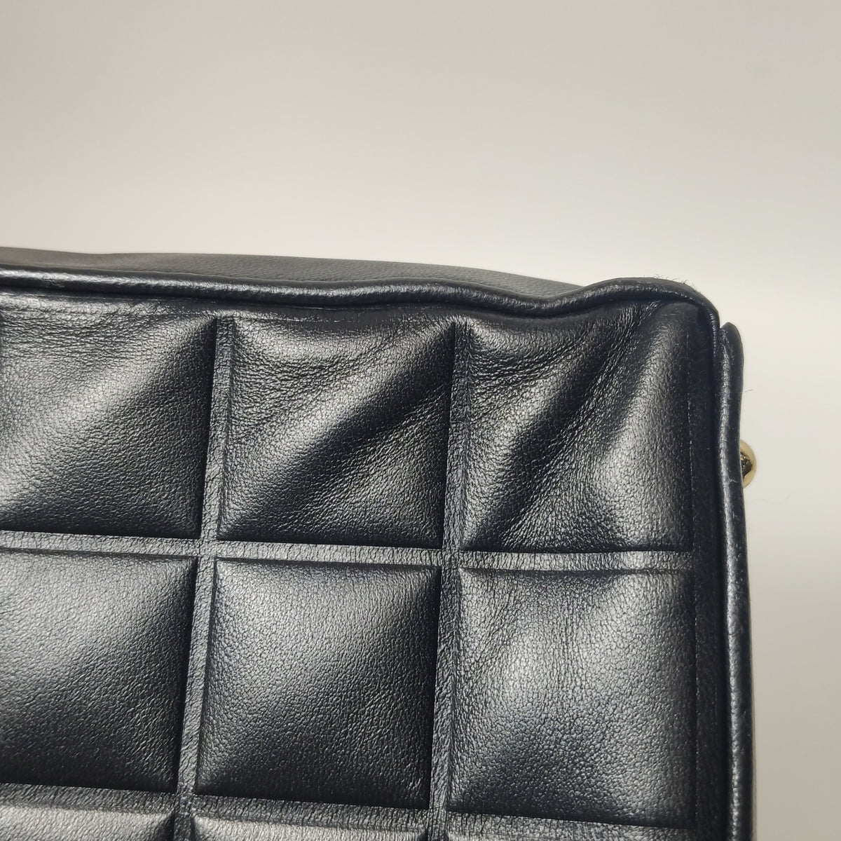 Chanel Chocolate Bar Shoulder Bag Lambskin Black