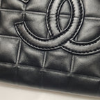 Chanel Chocolate Bar Shoulder Bag Lambskin Black