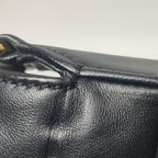 Chanel Chocolate Bar Shoulder Bag Lambskin Black
