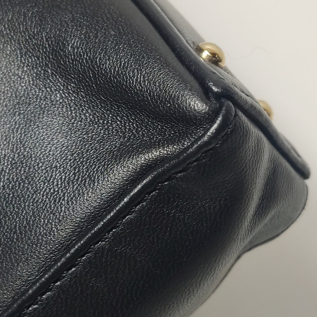 Chanel Chocolate Bar Shoulder Bag Lambskin Black