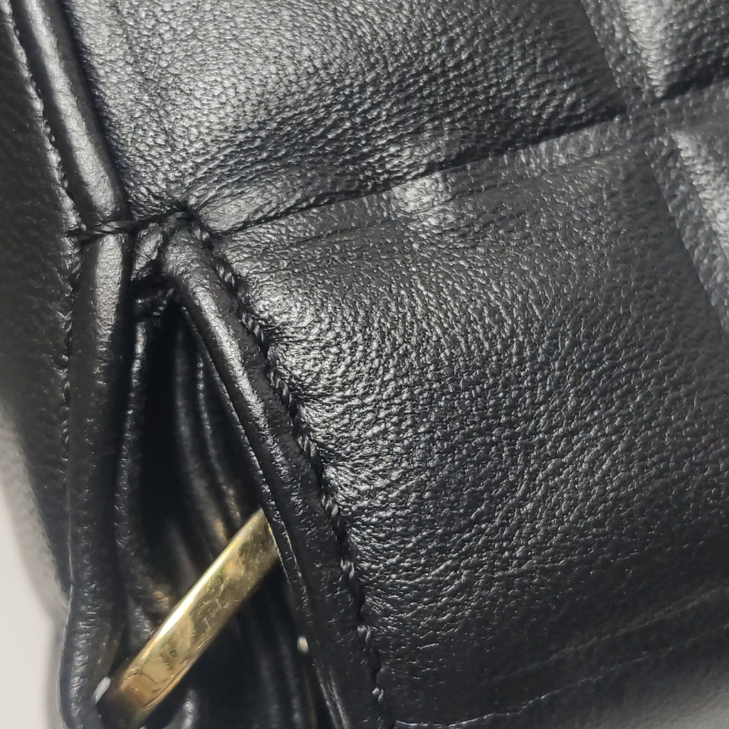 Chanel Chocolate Bar Shoulder Bag Lambskin Black
