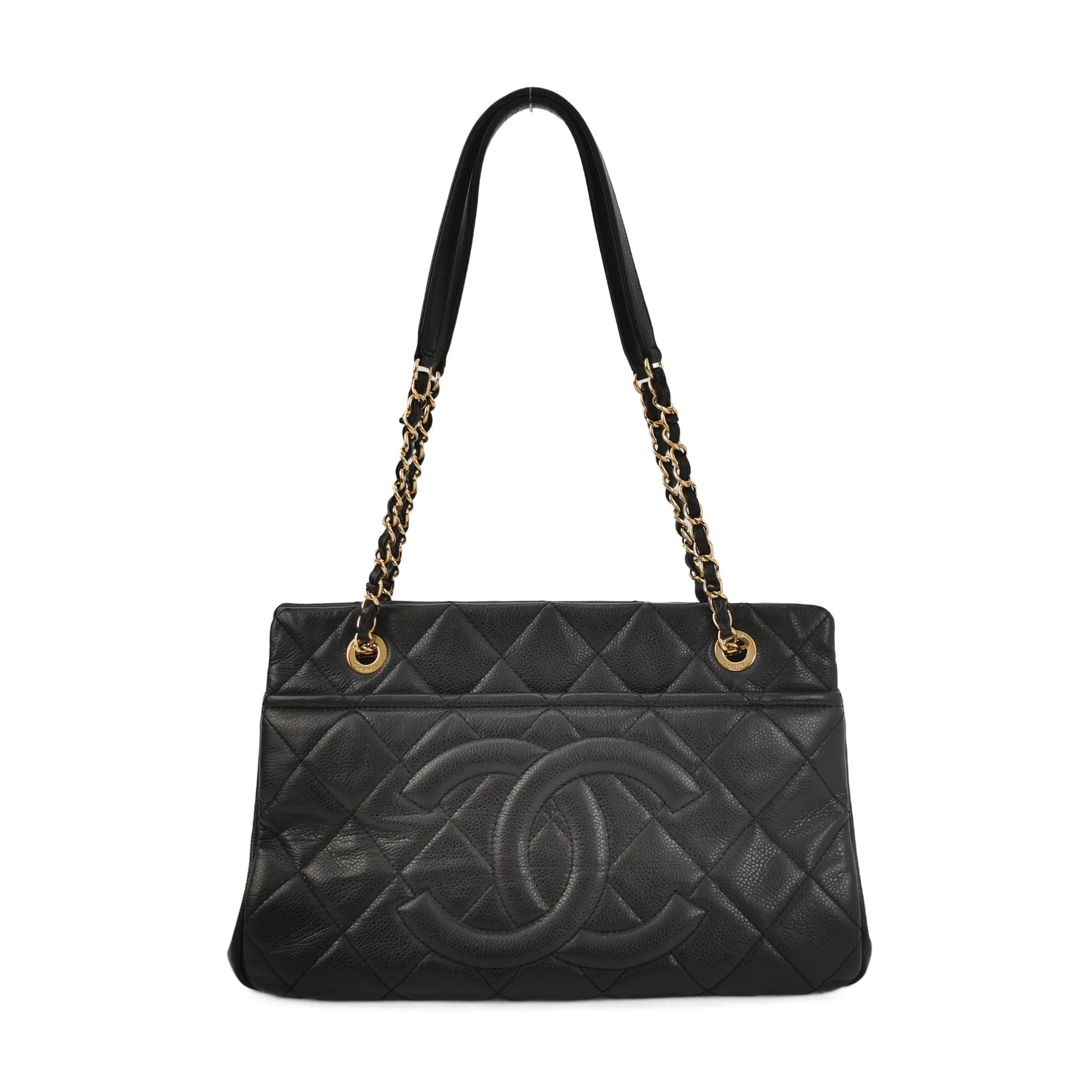Chanel Quilted Timeless CC Soft Tote Caviar
