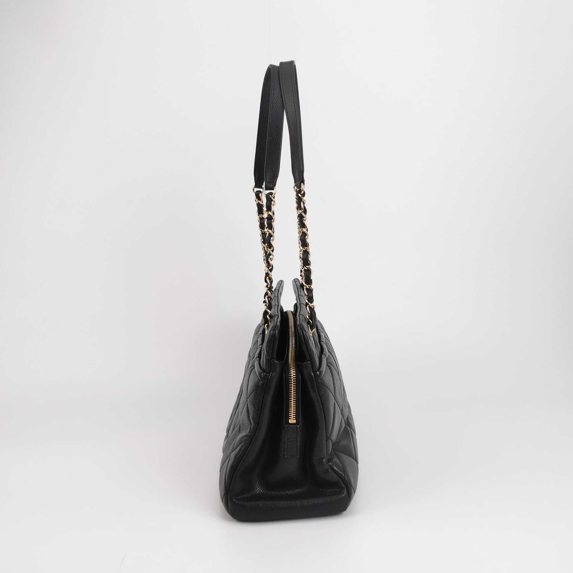 Chanel Quilted Timeless CC Soft Tote Caviar