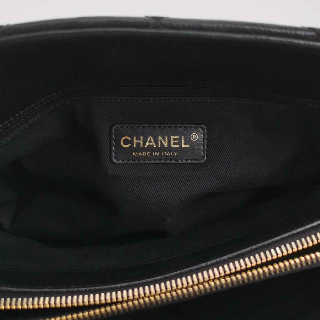 Chanel Quilted Timeless CC Soft Tote Caviar