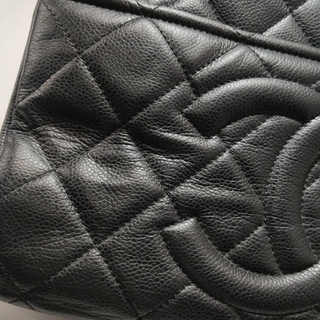 Chanel Quilted Timeless CC Soft Tote Caviar