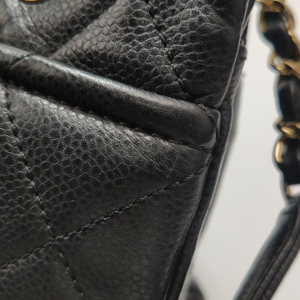 Chanel Quilted Timeless CC Soft Tote Caviar