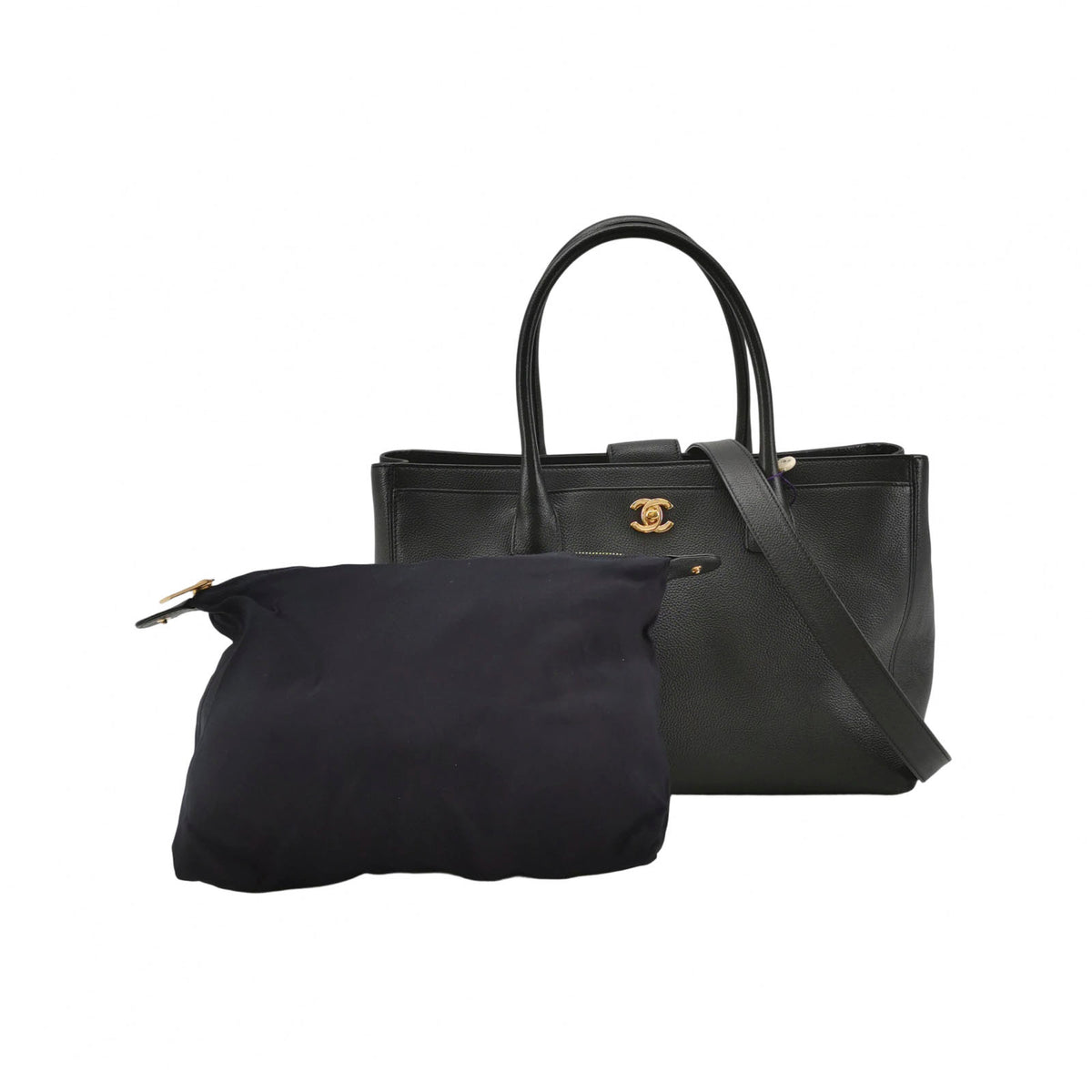 Chanel Executive Cerf Shopper Tote Caviar Black