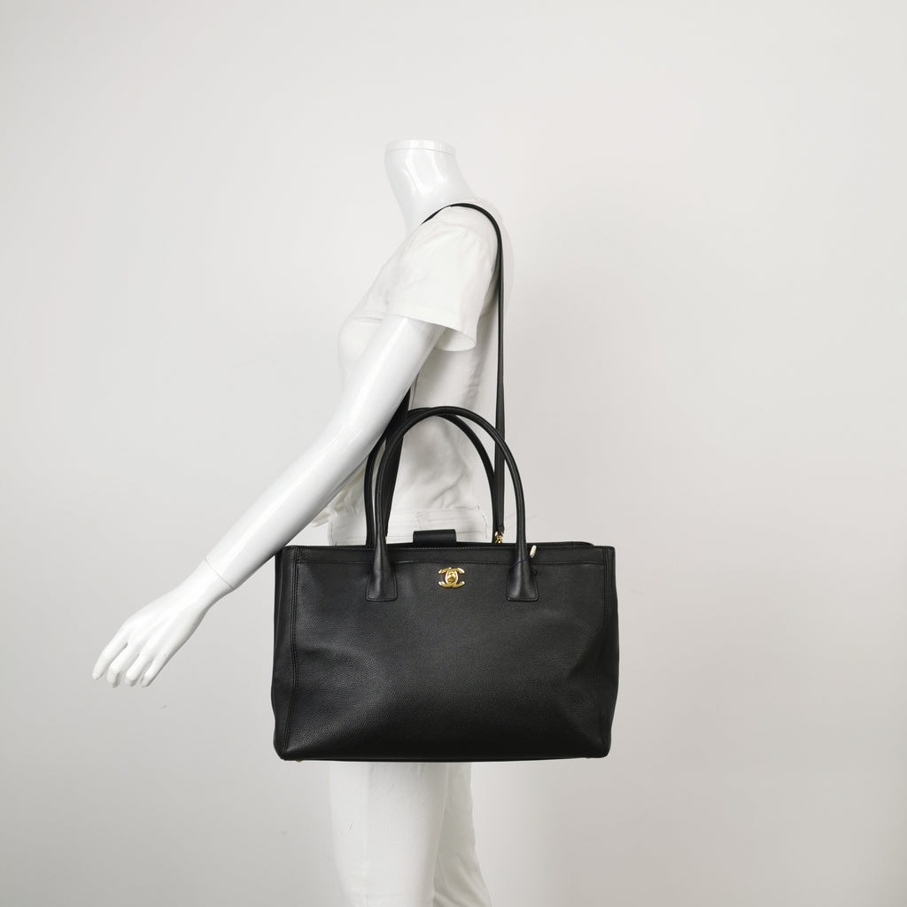 Chanel Executive Cerf Shopper Tote Caviar Black
