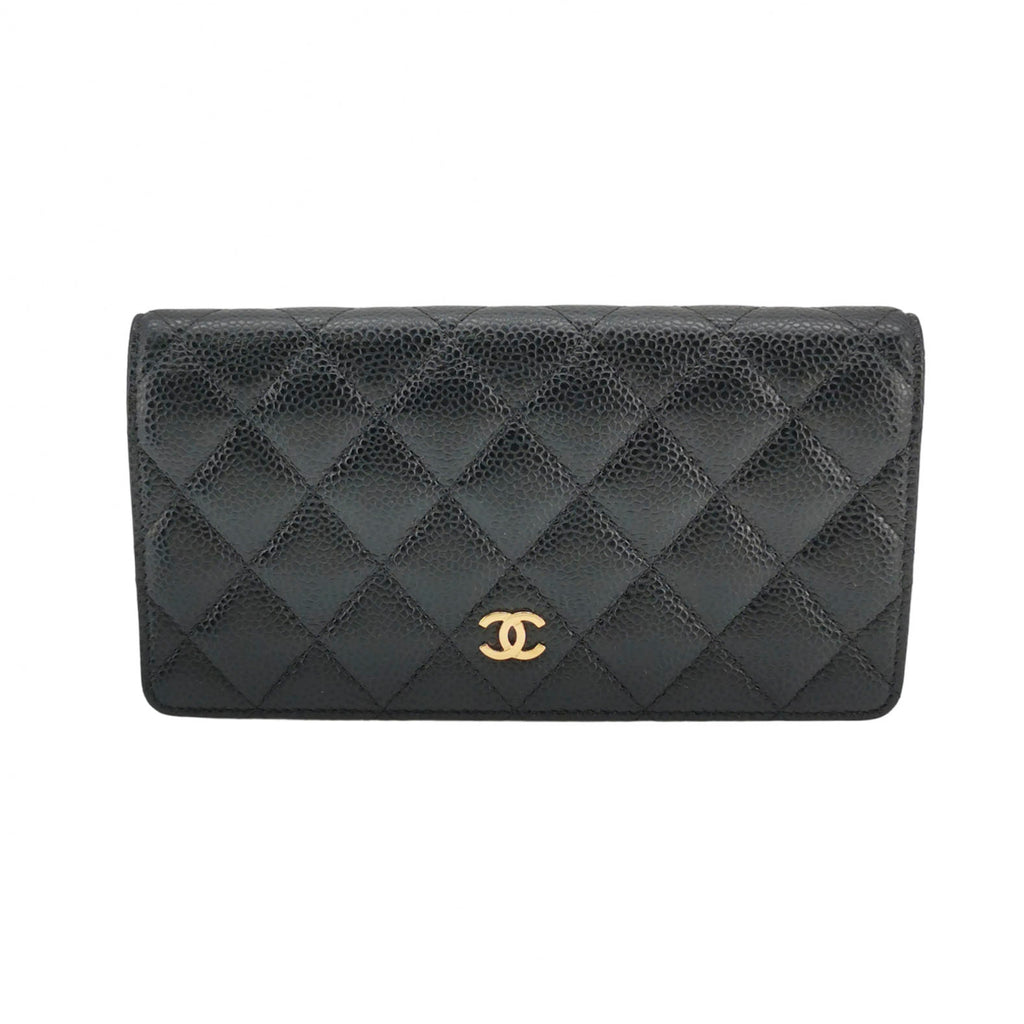 Chanel Yen Wallet Caviar Black
