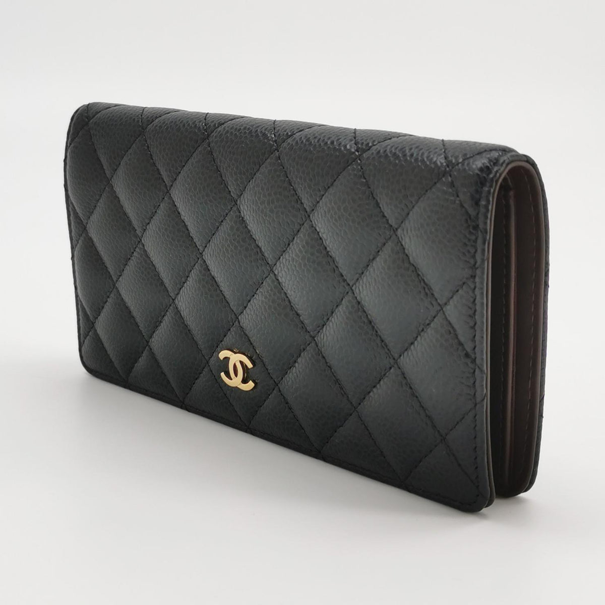 Chanel Yen Wallet Caviar Black