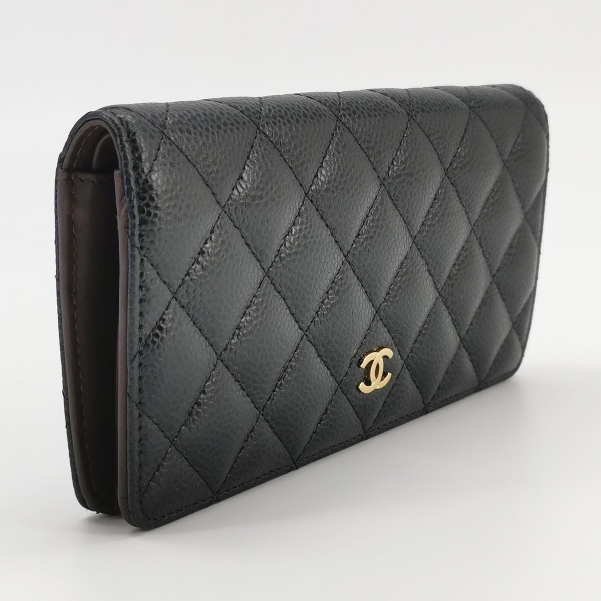 Chanel Yen Wallet Caviar Black